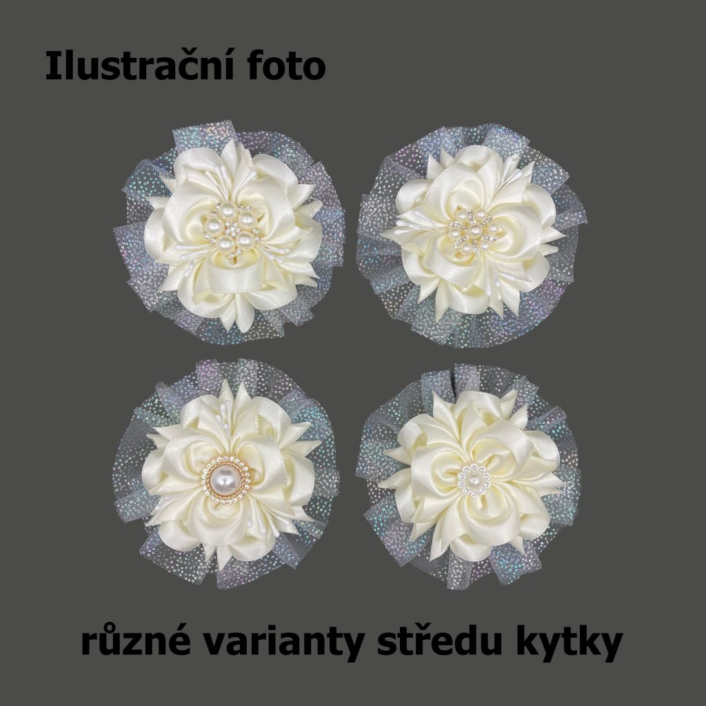 Slavnostní, plesová, svatební kytka 3v1 