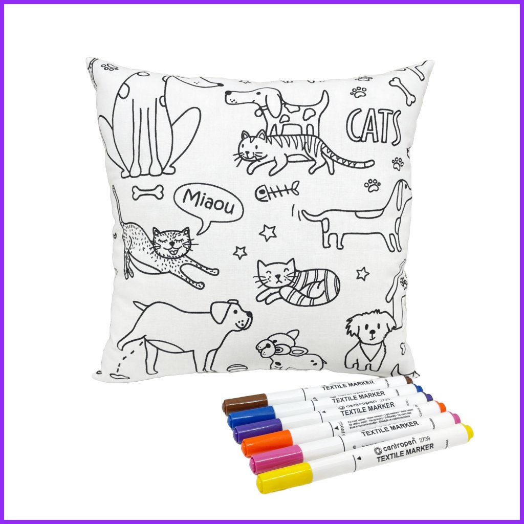 Coloring pillow 25 x 25