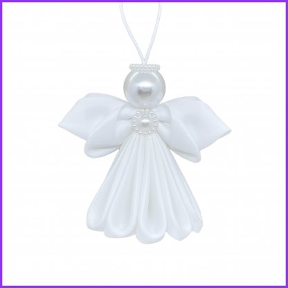 Angel kanzashi - white matte