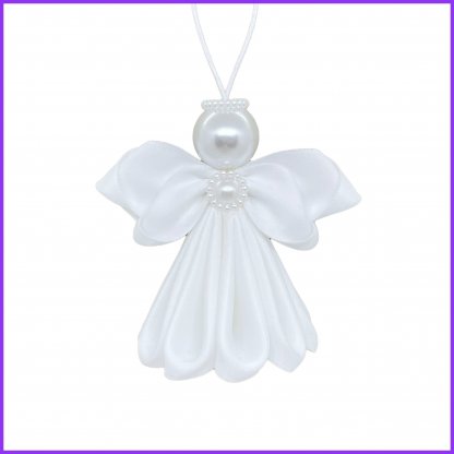 Angel kanzashi - white matte