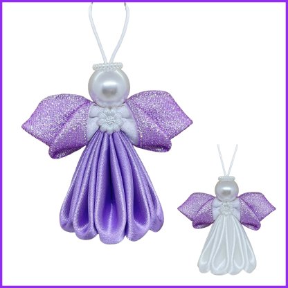 Angel kanzashi - purple