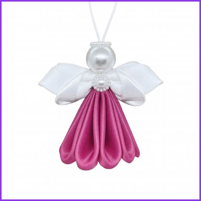 Angel kanzashi - dark pink matte