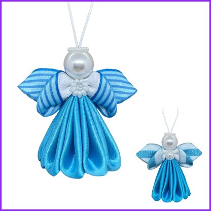 Angel kanzashi - turquoise