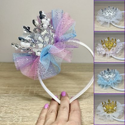 Headband with crown 2in1
