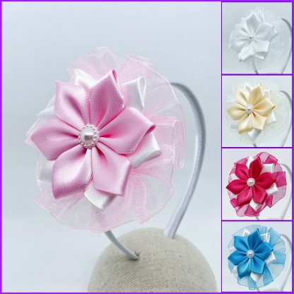 Headband with flower 2in1 - organza