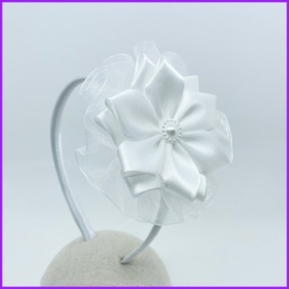 Headband with flower 2in1 - organza