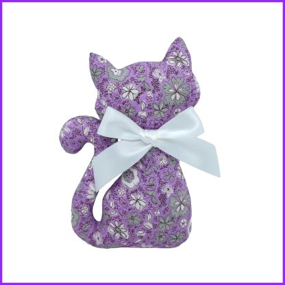 Cat with levender - purple flowers