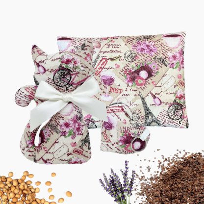 Set of cat and heating pad with lavender - Paris