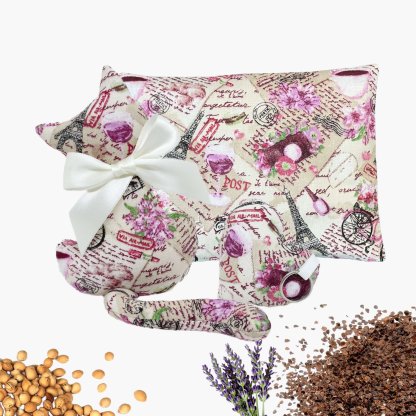 Set of cat and heating pad with lavender - Paris