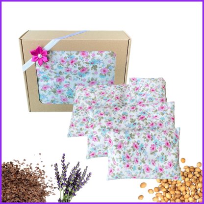 Set of heating pads for spa - pink and blue flowers