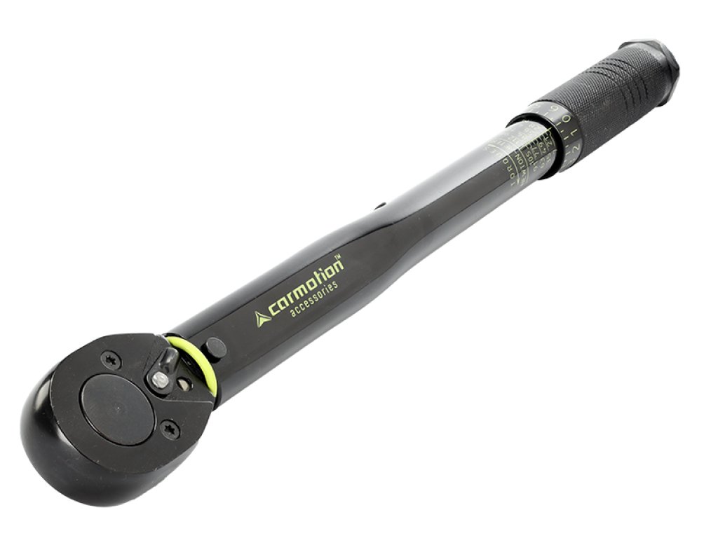Momentový klíč 28-210 Nm, 1/2" + nástrčné klíče 17, 19 a 21 mm + prodloužení 125 mm, kalibrační certifikát