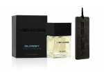 Vůně do auta Veniss Glossy - sada, parfém 50 ml a dřevěný přívěšek