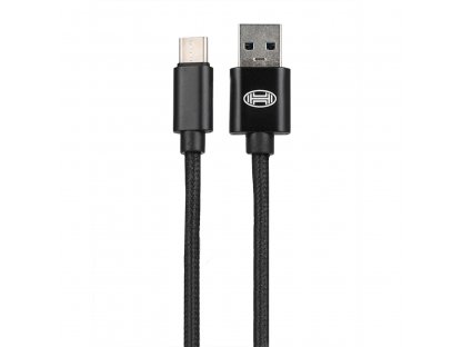 Kabel nabíjecí HEYNER Typ C 3.0 USB černý 1 m
