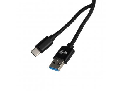 Kabel nabíjecí HEYNER Typ C 3.0 USB černý 1 m