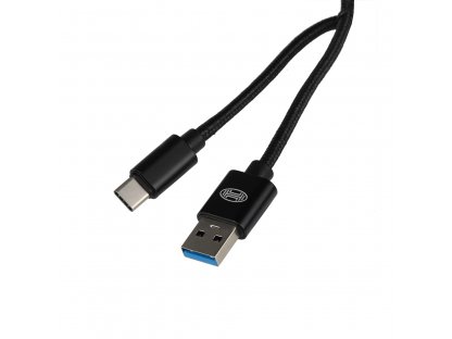 Kabel nabíjecí HEYNER Typ C 3.0 USB černý 2 m