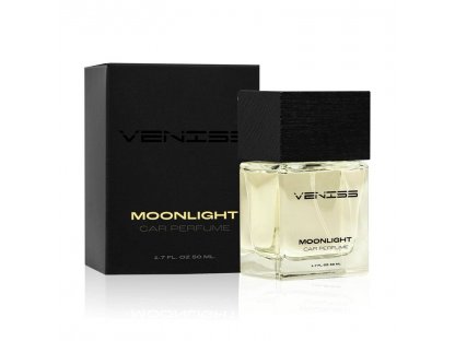 Vůně do auta Veniss Moonlight - sada, parfém 50 ml a dřevěný přívěšek