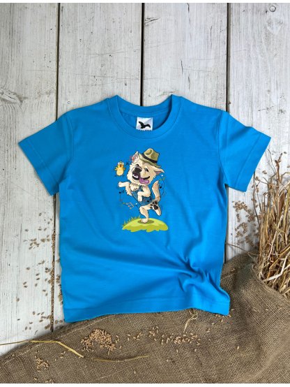 Kinder-T-Shirt Jasurcisko Tanzender Hund