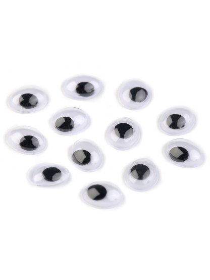 Oczy plastikowe owalne 10x12 mm