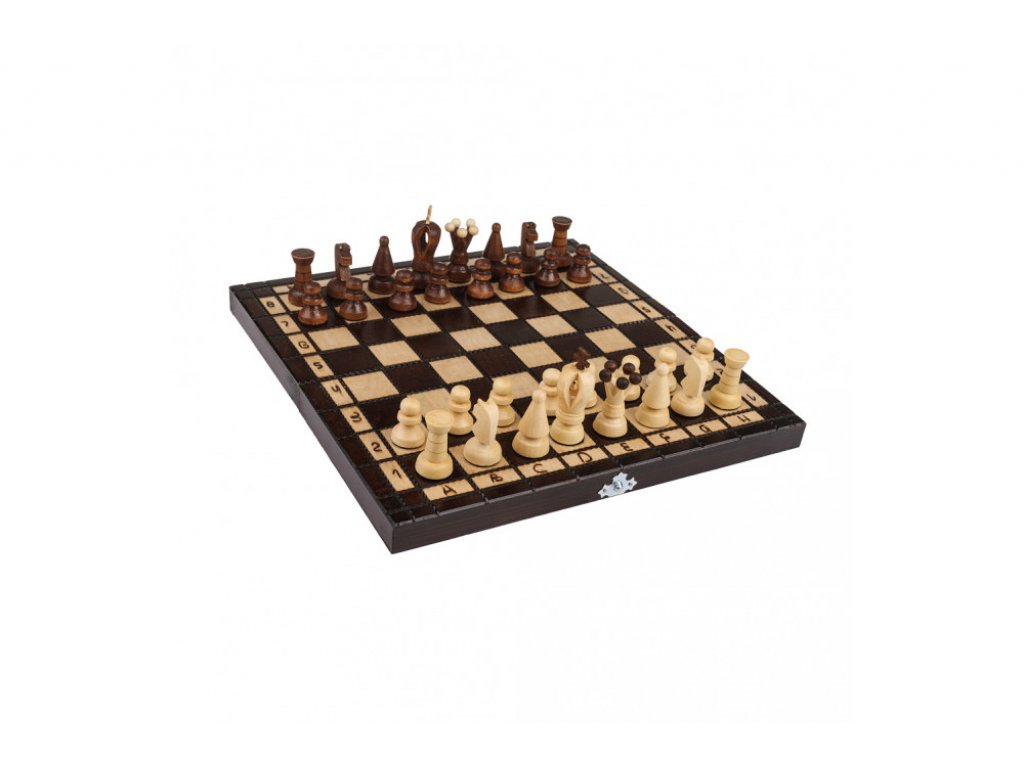 Dřevěné šachy malé 31 x 31 cm