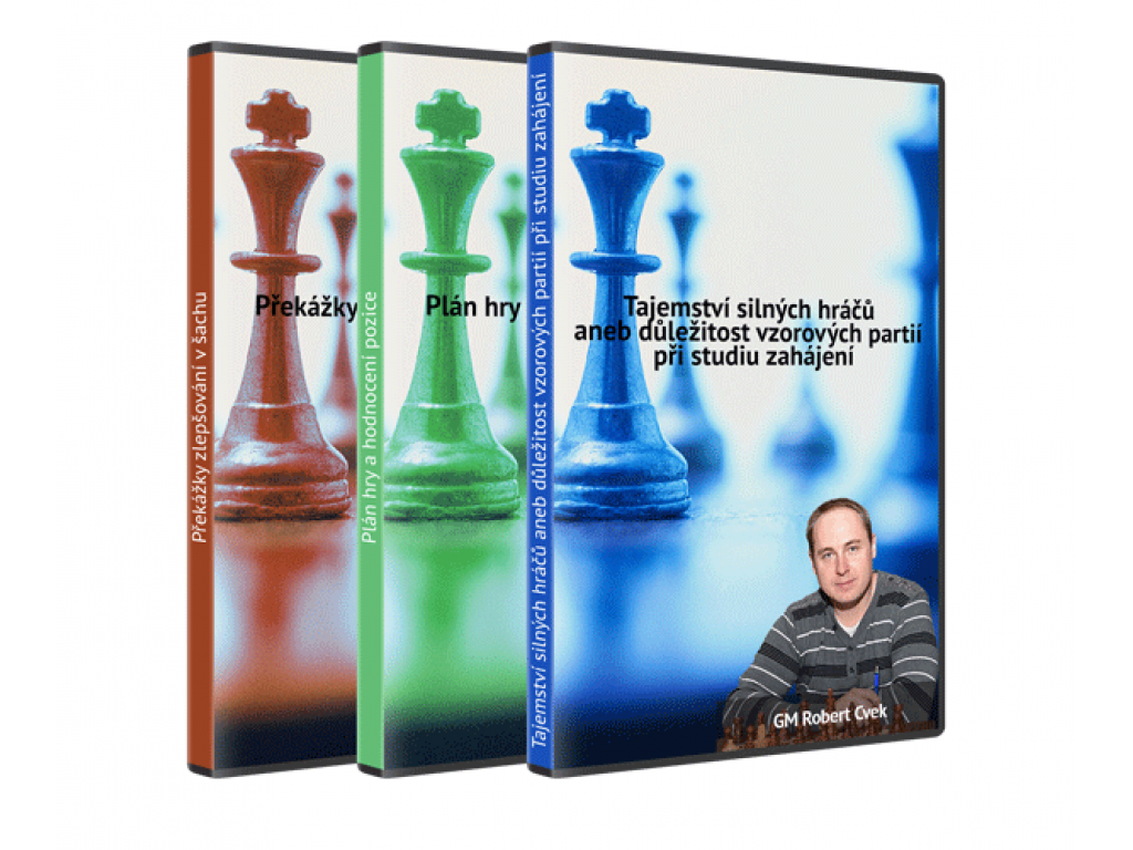 Komplet 1. Plán hry a hodnocení pozice 2. Překážky zlepšování v šachu 3. Tajemství silných hráčů ...( videa ke stažení)