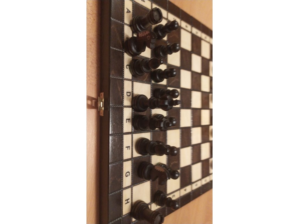 Šachová souprava velikost č. 4 - Tmavá a Pálená
