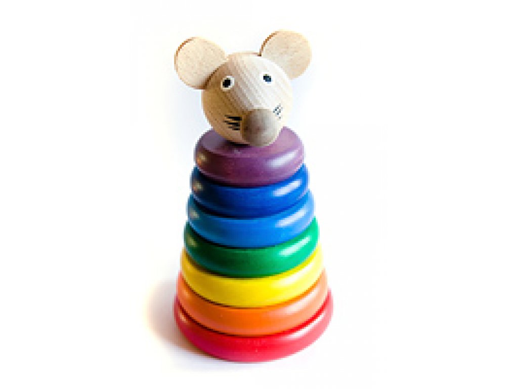 Dřevěné hračky - Skládačka myška