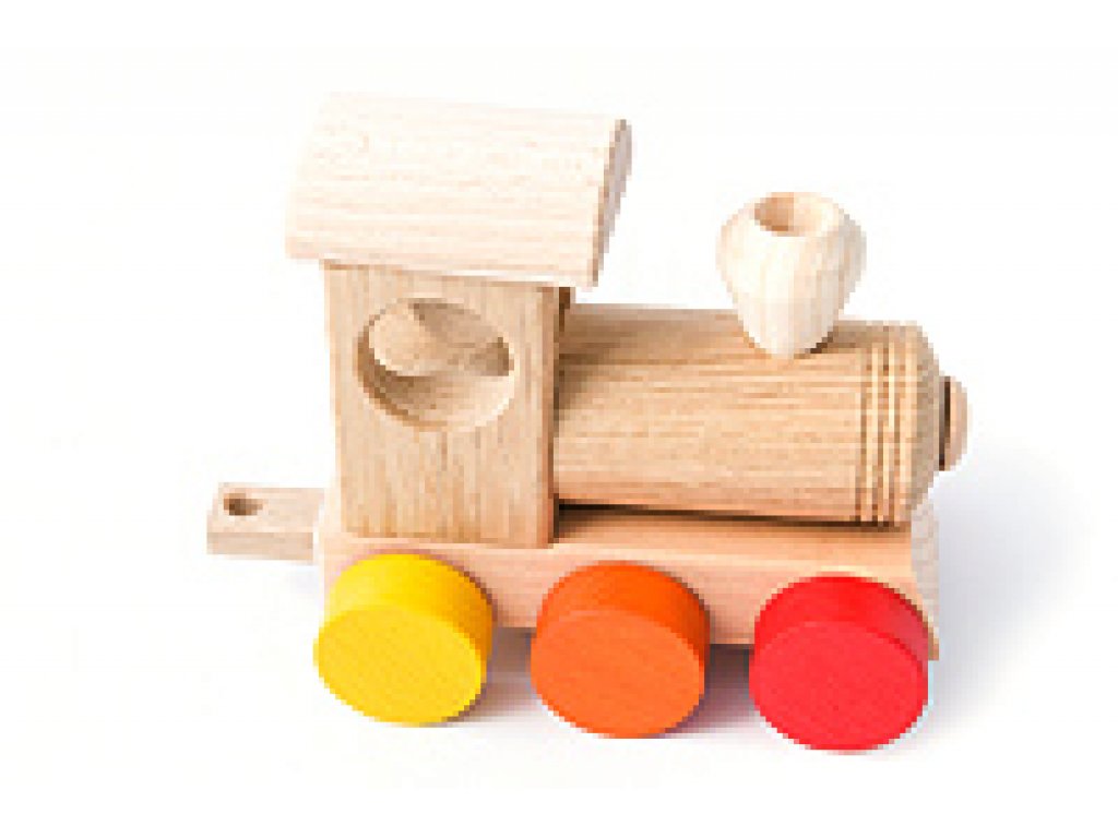 Dřevěné hračky - Stavebnice vláček