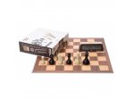 ŠACHOVÁ SOUPRAVA - DGT Chess Box Brown - šachová souprava ( šachovnice, plastové figurky, DGT hodiny)