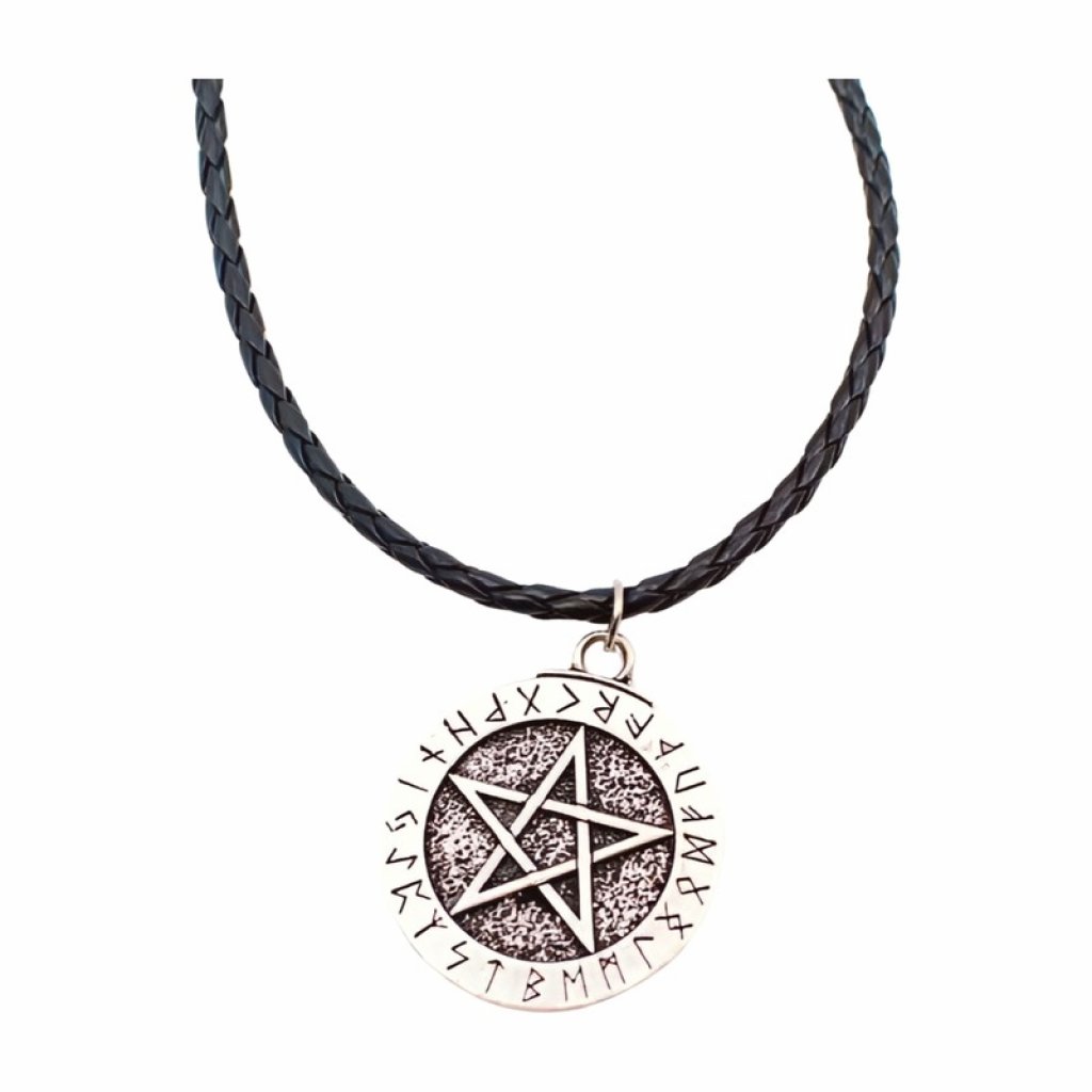 Přívěsek Vikingský PENTAGRAM s runami 3 cm