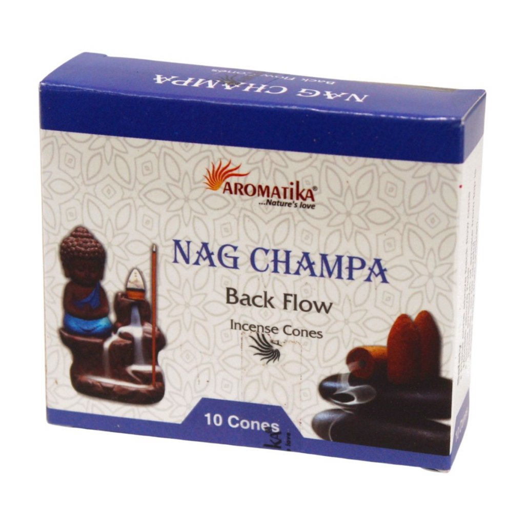 NAG CHAMPA vonné kužely Tekoucí dým Aromatika 10 ks