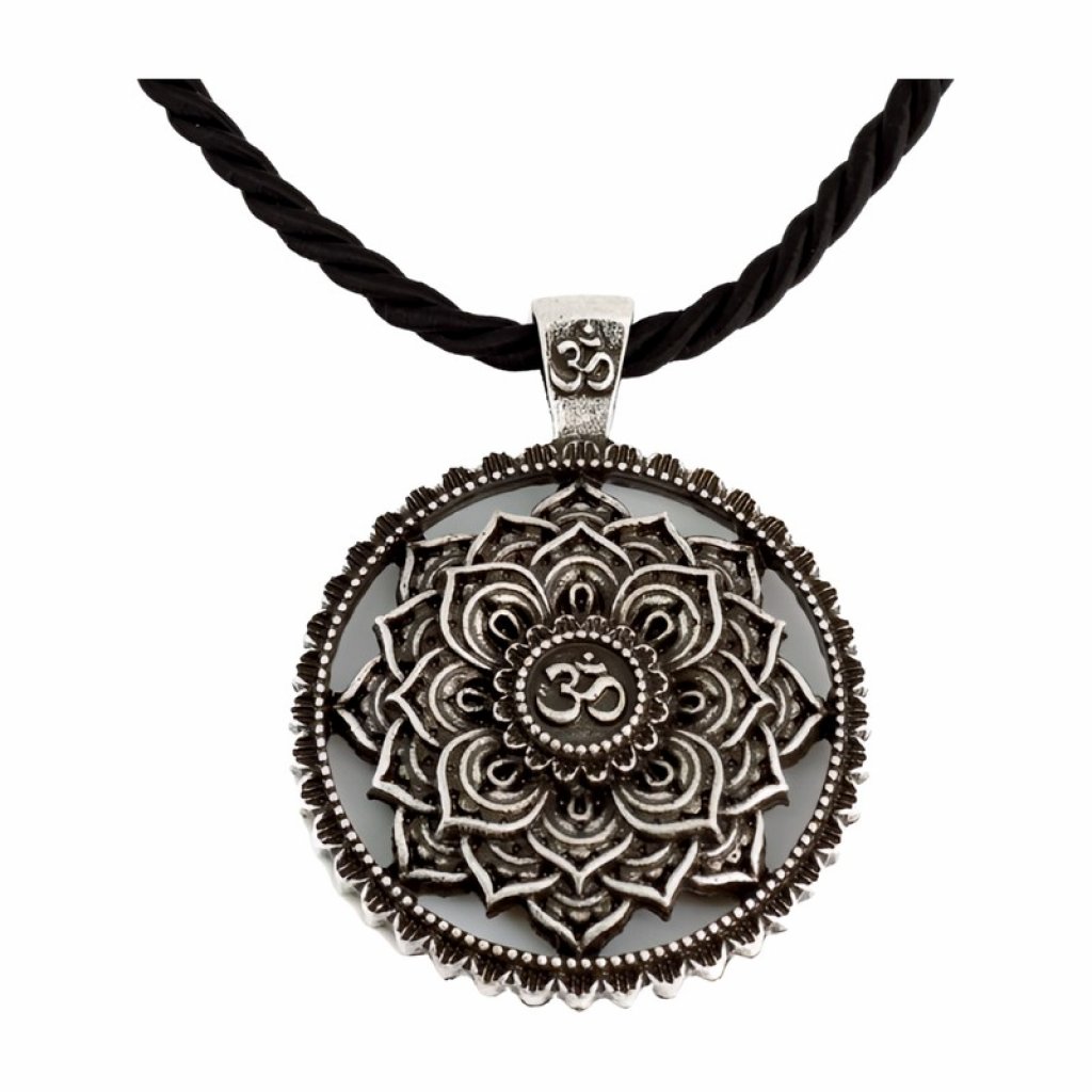 Přívěsek Tibetská MANDALA KRUH OHM 4 cm