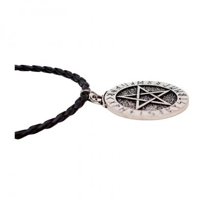 Přívěsek Vikingský PENTAGRAM s runami 3 cm