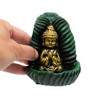 Fontána Tekoucí dým MINI BUDDHA v listu