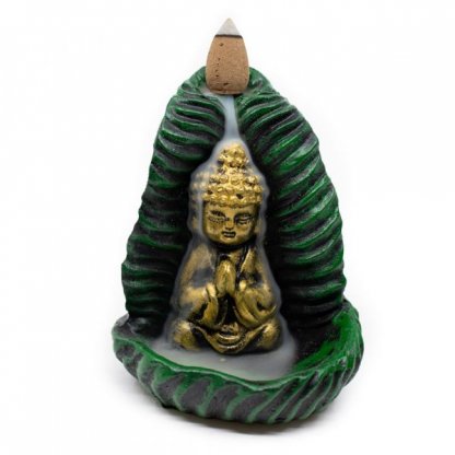 Fontána Tekoucí dým MINI BUDDHA v listu