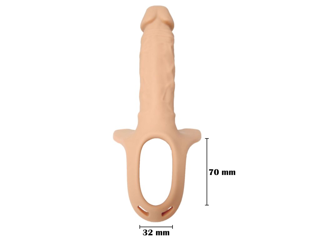 Hollow připínací dildo