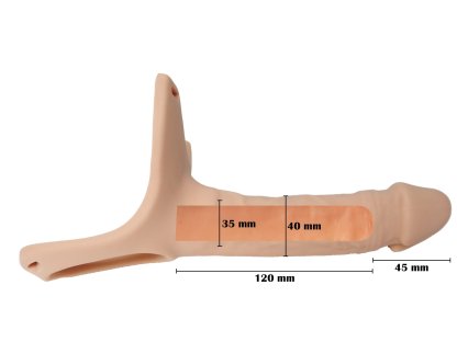 Hollow připínací dildo