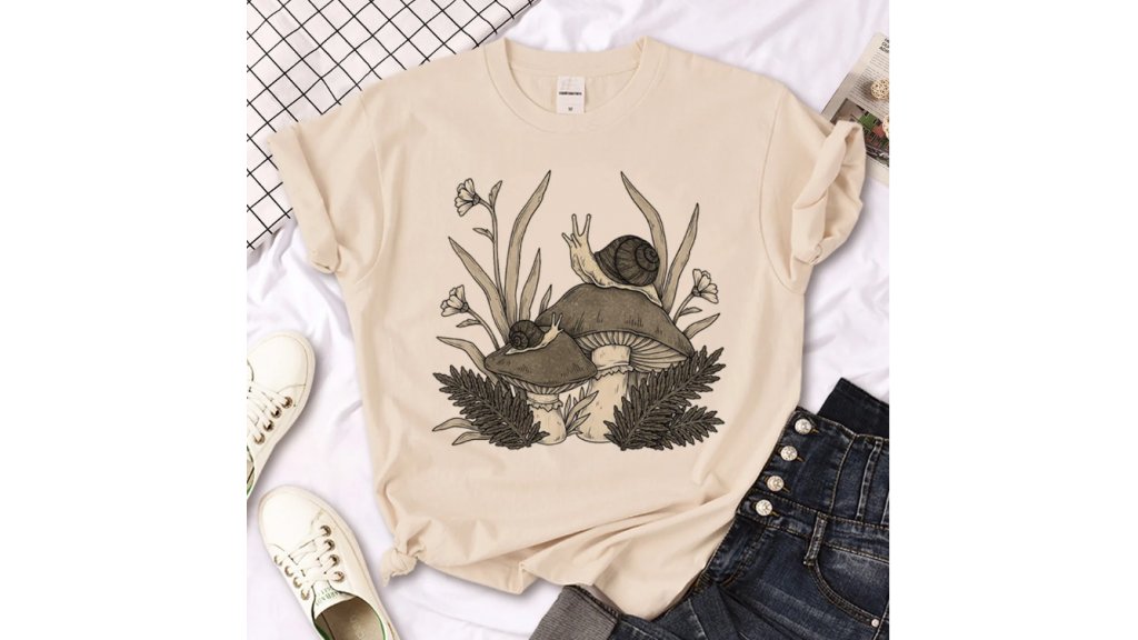 Damen-T-Shirt mit Schnecke XXL, verschiedene Drucke