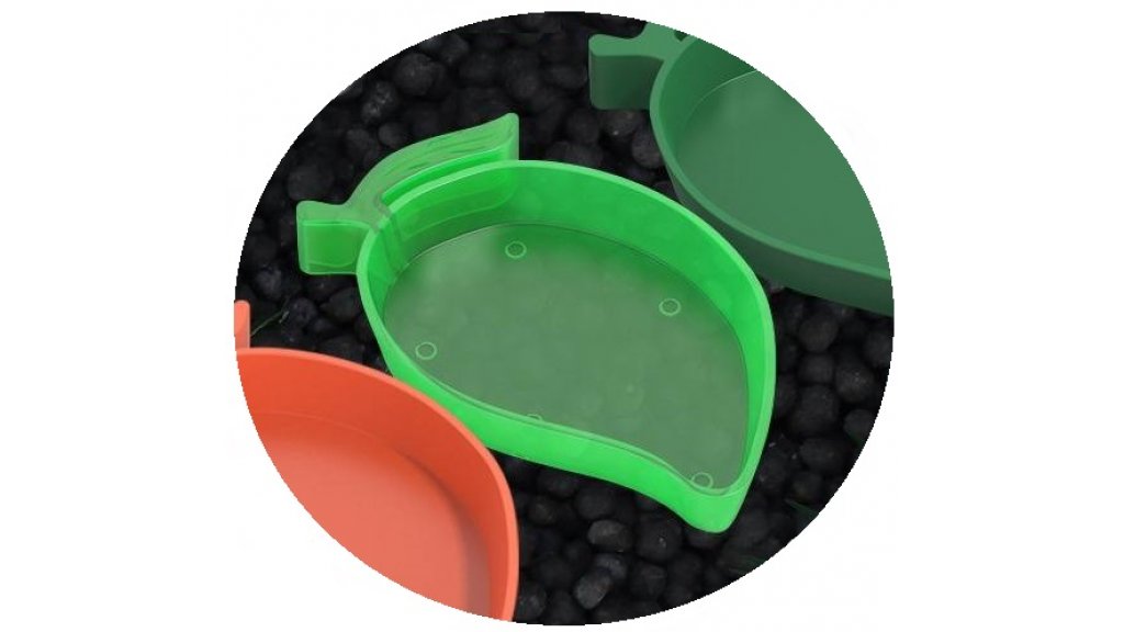 Shallow plastic bowl - mango