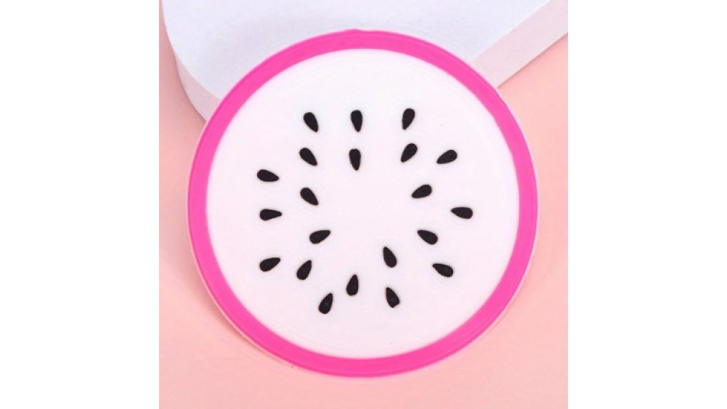 Assiette plate en silicone, diamètre 8,5 cm – différents motifs de fruits