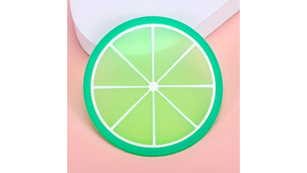Assiette plate en silicone, diamètre 8,5 cm – différents motifs de fruits