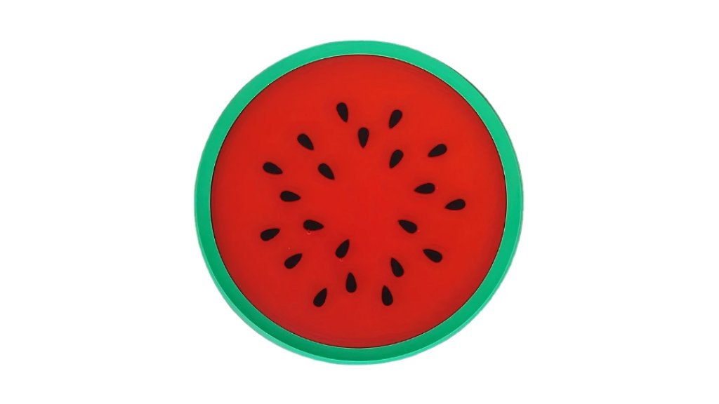 Assiette plate en silicone, diamètre 8,5 cm – différents motifs de fruits
