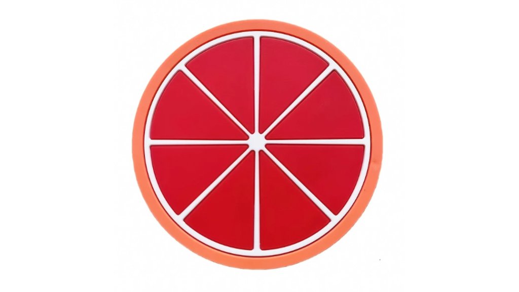 Assiette plate en silicone, diamètre 8,5 cm – différents motifs de fruits