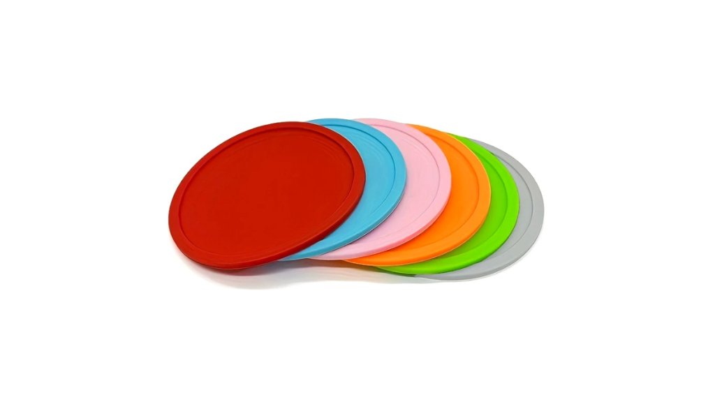 Assiette plate en silicone, diamètre 9 cm – couleurs variées