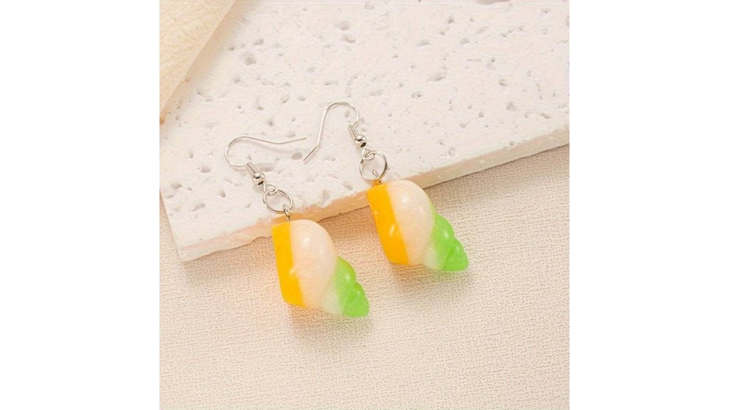 Three-colour Boho shell earrings 