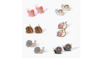 Stud earrings - snail, various motif