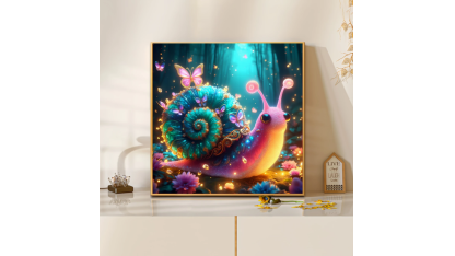 Diamond painting 5D DIY – snail with butterflies 2