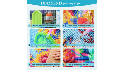 Diamond painting 5D DIY – snail with butterflies