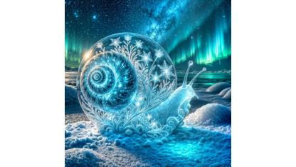 Diamond painting 5D DIY – winter snail