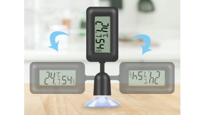 Digitales Thermometer - Hygrometer mit Saugnapf 2