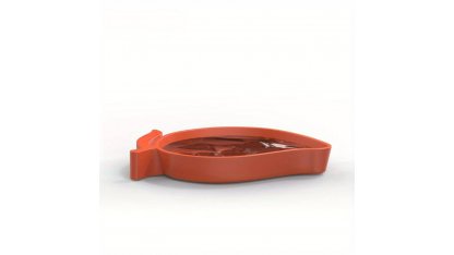 Shallow plastic bowl - mango